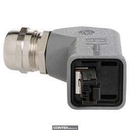 Obrázek pro produktHan3A RJ45 Cat5 plug 4p IDC, angled