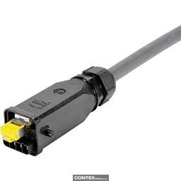 Obrázek pro produktHan3A RJ45 Hybrid 10G Cat6 plug 8+4p IDC