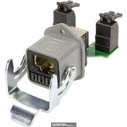 Obrázek pro produktHan 3M RJ45 Hybrid Cat.6A PFT 8+4p EMV-P
