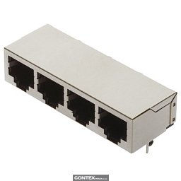 Obrázek pro produktRJInd 4-ports RJ45 PCB jack THT