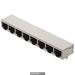 Obrázek pro produktRJInd 8-ports RJ45 PCB jack THT