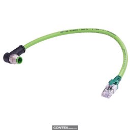 Obrázek pro produktRJ45 - M12 d-code ang AWG22/7 PUR 0.5m