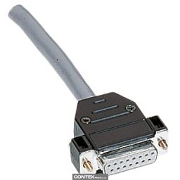 Obrázek pro produktD-Sub 15P plast hood 1str-ent slo 4-40 s