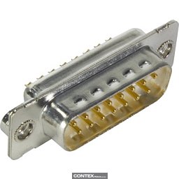 Obrázek pro produktD-Sub 15-pole MinD solder cup male nut M