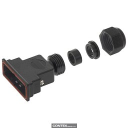 Obrázek pro produktD SUB IP 67 Top entry plastic hood 50 p