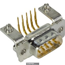 Obrázek pro produktD-Sub 09-pole MinD ANG male BL nut M3 PL