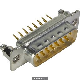 Obrázek pro produktD-Sub 15-pole MinD STR male BL nut M3 PL