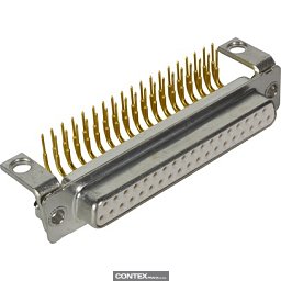 Obrázek pro produktD-Sub 37-pole MinD ANG female hole nut M