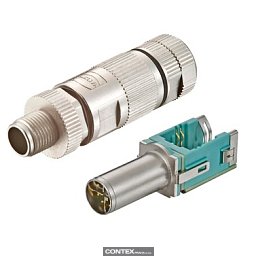 Obrázek pro produktpreLink M12 plug X-coded 8-pole Cat.6A