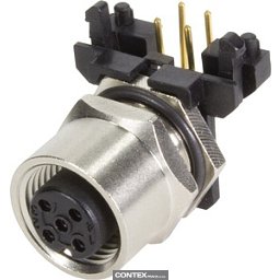 Obrázek pro produktM12-PCB-THT-2PC-5P-ACOD-F-ANG-SHLD