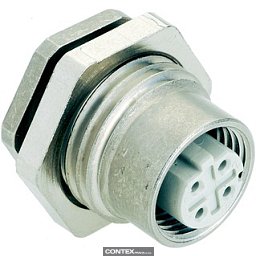 Obrázek pro produktPANEL FEED THROUGH M12-F D-cod. 4 PINS