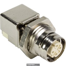 Obrázek pro produktM12 PCB female D-coded angled IP20