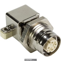 Obrázek pro produktM12 PCB female D-coded angled IP20