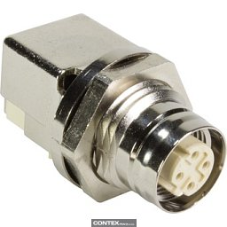 Obrázek pro produktM12 PCB female D-coded angled IP67