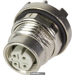 Obrázek pro produktM12 panel feedtrough/PCB straight D-cod.