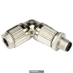 Obrázek pro produktM12 angeled male 5pole A-coded crimp