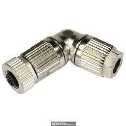 Obrázek pro produktM12 angeled female 5pole A-coded crimp