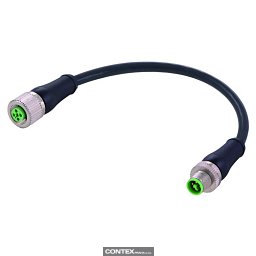 Obrázek pro produktM12 T-cod 4-pol st/st m/f PUR 10m