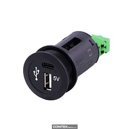Obrázek pro produktDual USB Charger 24V/5V 1x2,4A 1x3,0A