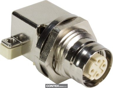 Obrázek produktu M12 PCB female D-coded angled IP67